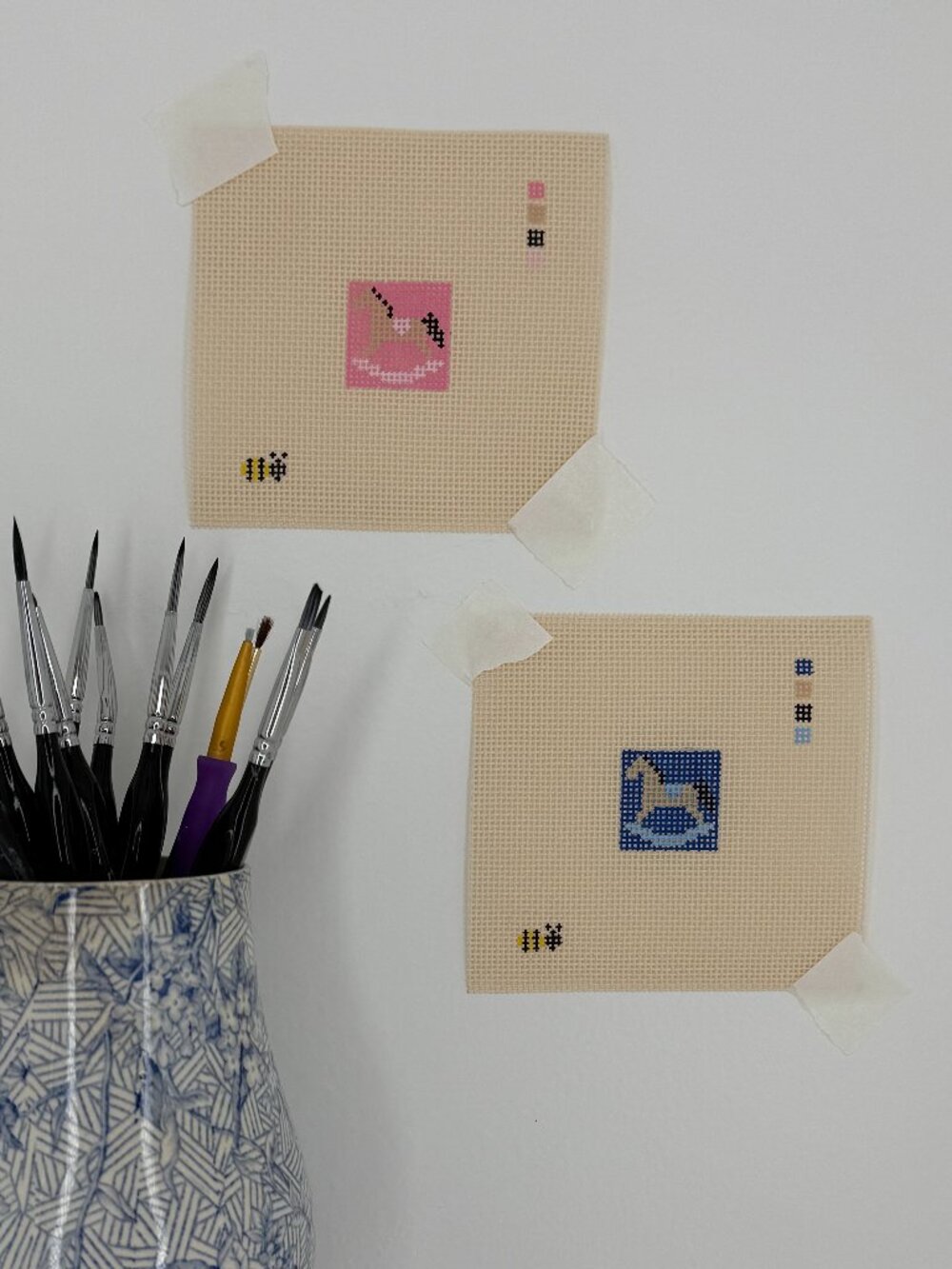 Mini Rocking Horse Needlepoint Canvas (18ct)